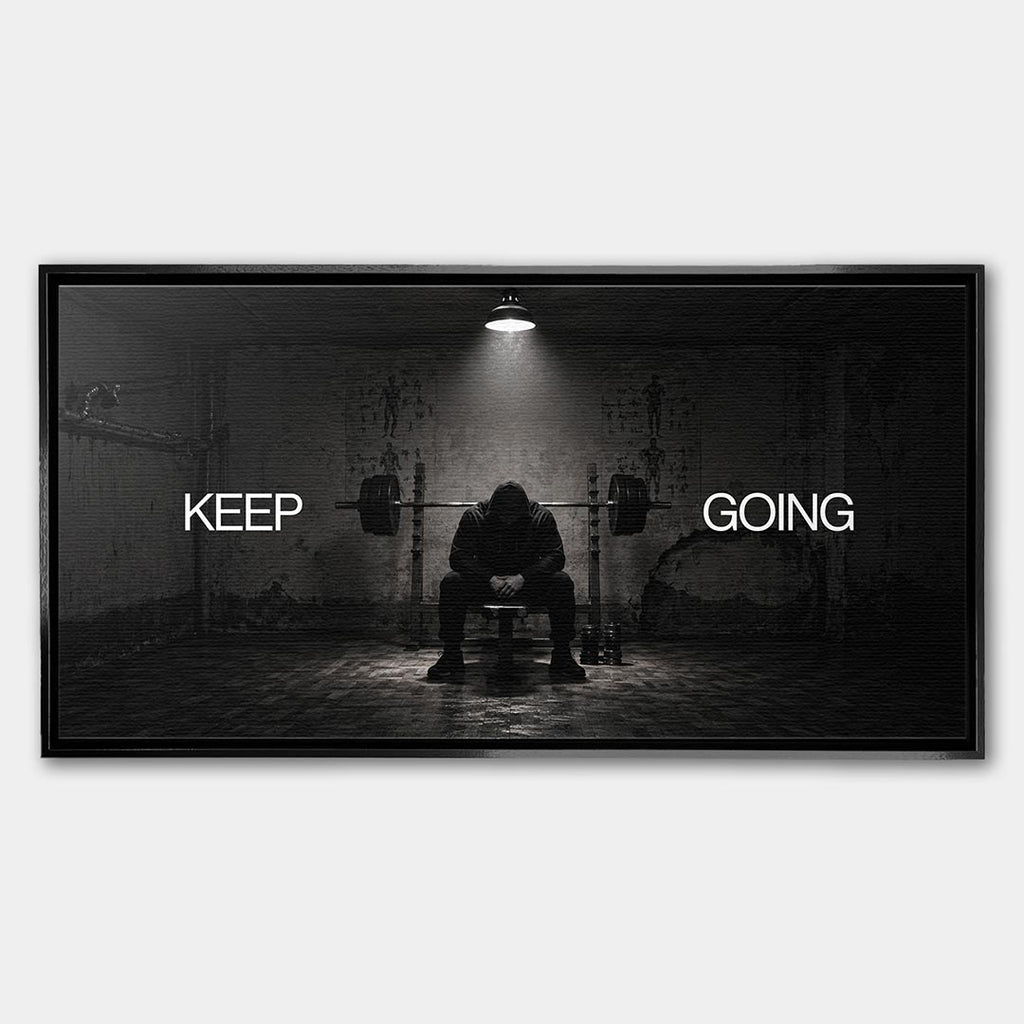 Obraz Keep Going – Płótno – Czarna rama – Huephant