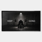 Obraz Keep Going – Płótno – Czarna rama – Huephant