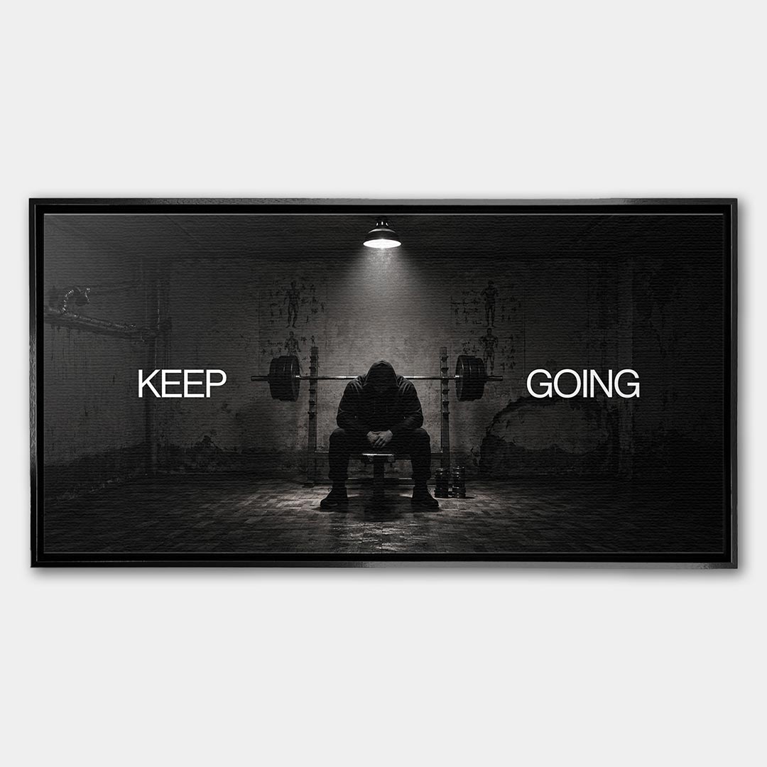 Obraz Keep Going – Płótno – Czarna rama – Huephant
