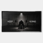 Obraz Keep Going – Płótno – Srebrna rama – Huephant