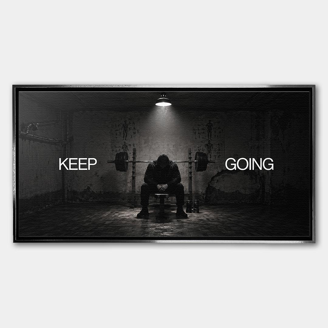 Obraz Keep Going – Płótno – Srebrna rama – Huephant