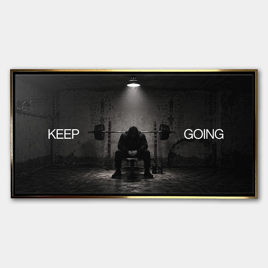 Obraz Keep Going – Płótno – Złota rama – Huephant