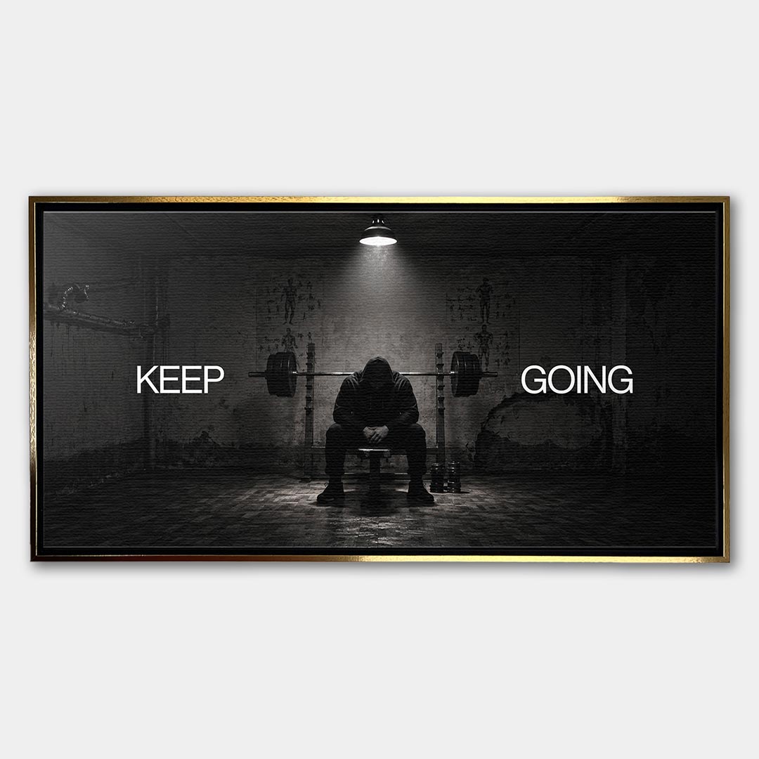 Obraz Keep Going – Płótno – Złota rama – Huephant