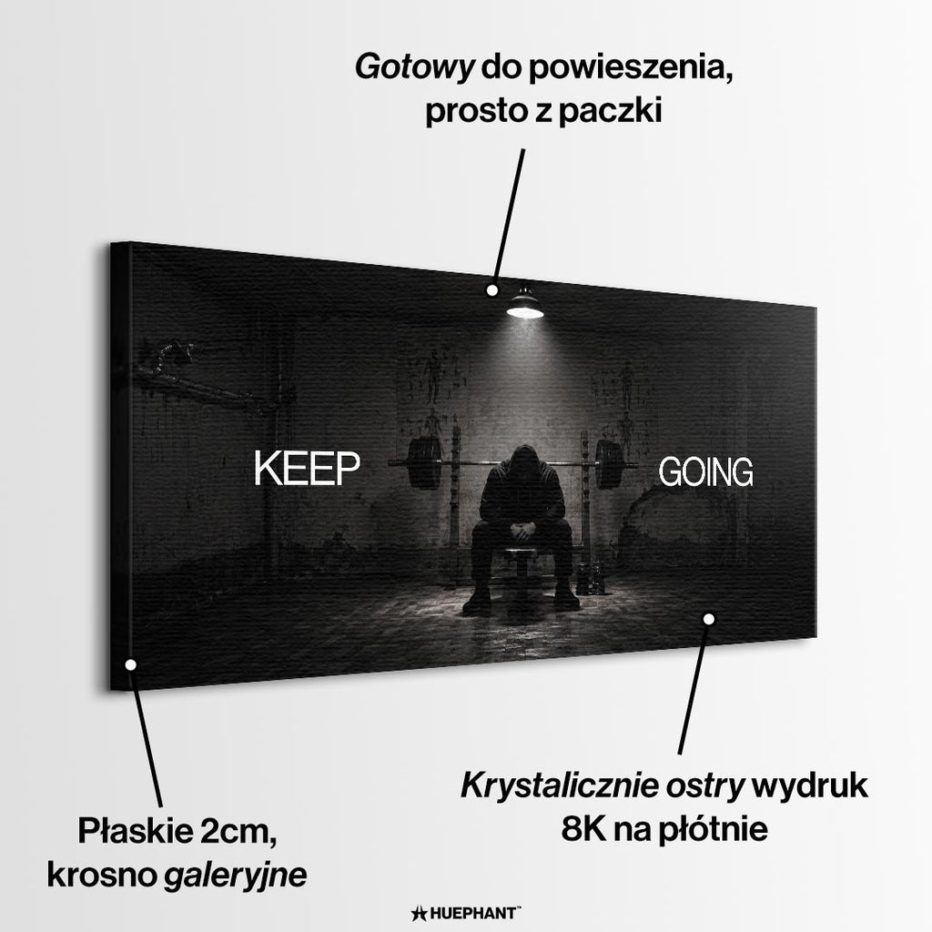 Obraz Keep Going – informacje o wykonaniu – Huephant