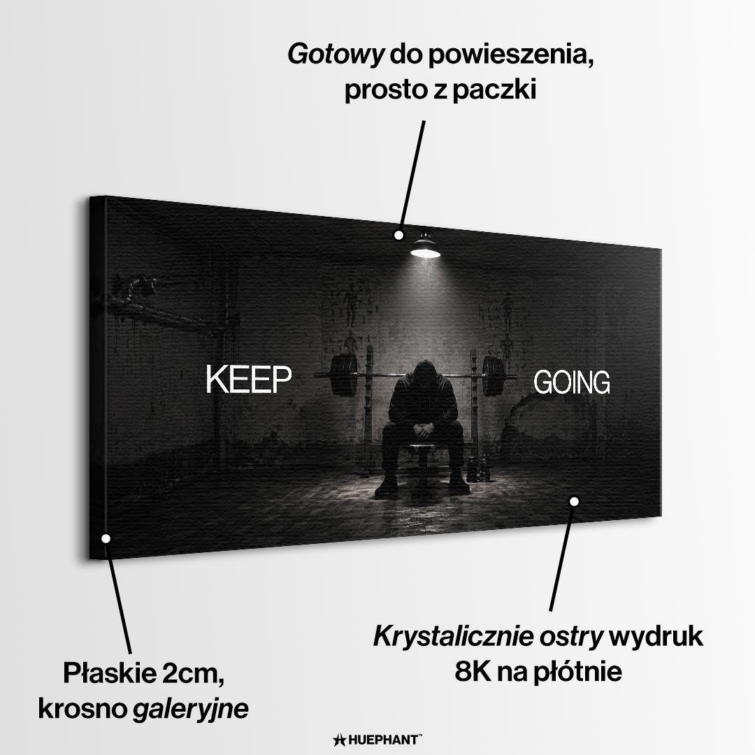 Obraz Keep Going – informacje o wykonaniu – Huephant
