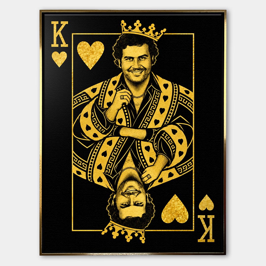 Obraz King Pablo – Płótno – Złota rama – Huephant