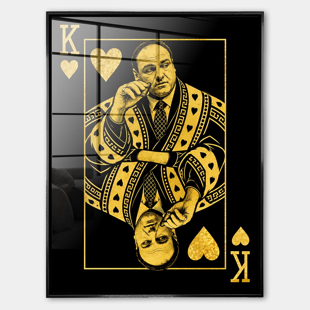 Obraz King Tony – Szkło akrylowe – Czarna rama – Huephant