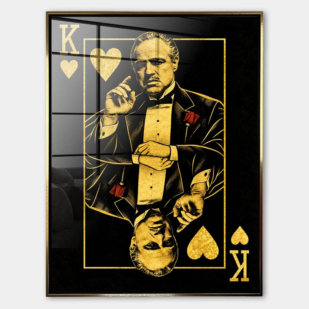 Obraz King Vito – Szkło akrylowe – Złota rama – Huephant