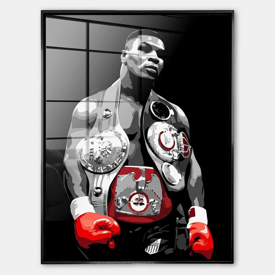 Obraz Legacy No. 01 Undisputed – Szkło akrylowe – Czarna rama – Huephant