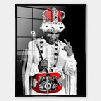 Obraz Legacy No. 03 Crowned – Szkło akrylowe – Czarna rama – Huephant