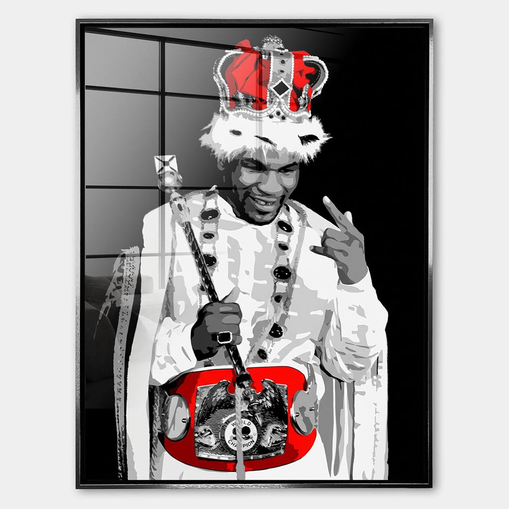 Obraz Legacy No. 03 Crowned – Szkło akrylowe – Srebrna rama – Huephant
