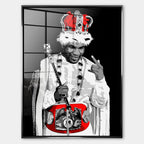 Obraz Legacy No. 03 Crowned – Szkło akrylowe – Srebrna rama – Huephant