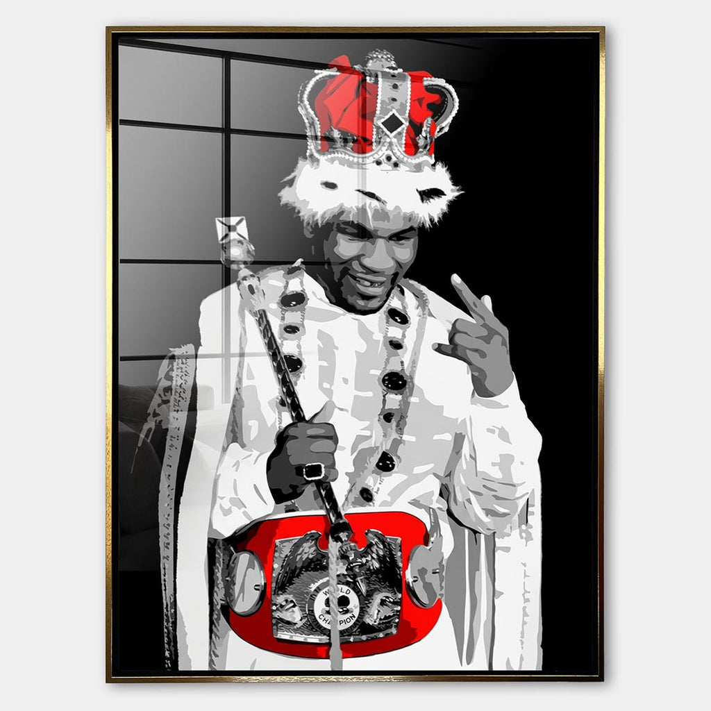Obraz Legacy No. 03 Crowned – Szkło akrylowe – Złota rama – Huephant