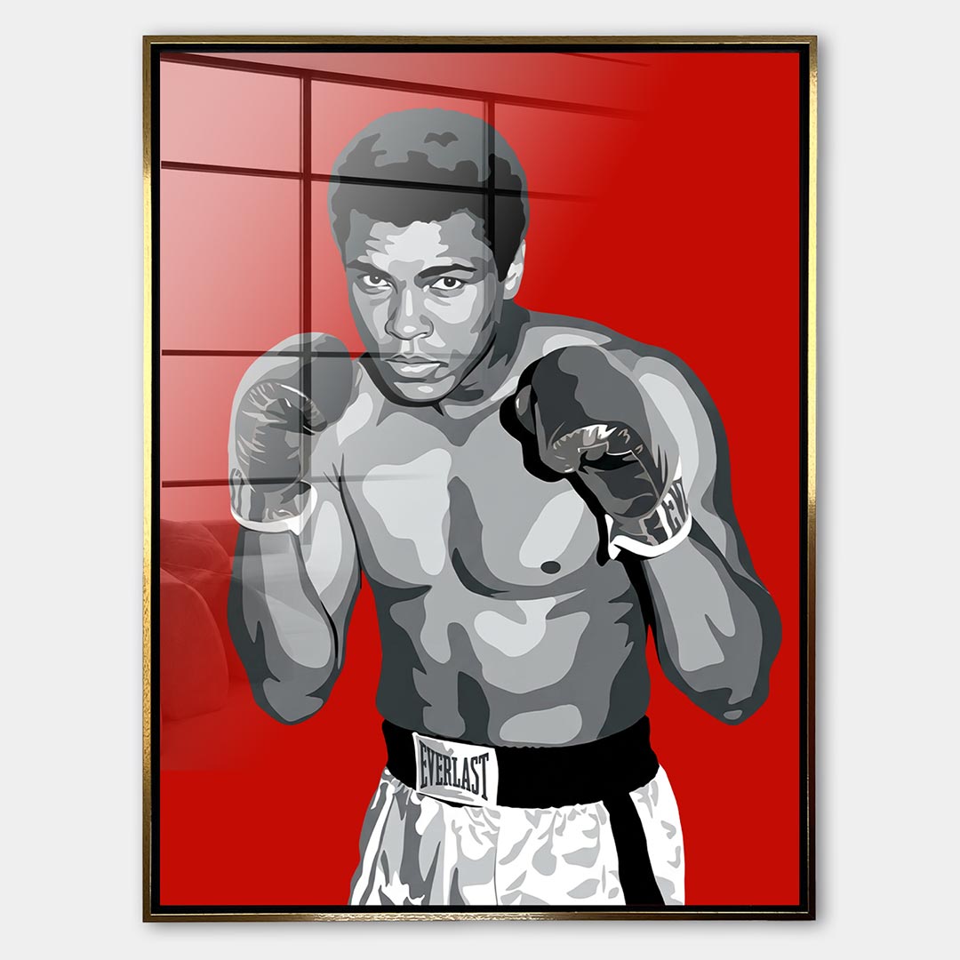 Obraz Legacy No. 06 The Greatest – Szkło akrylowe – Złota rama – Huephant