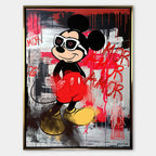 Love Mouse – Płótno – Złota rama – Huephant