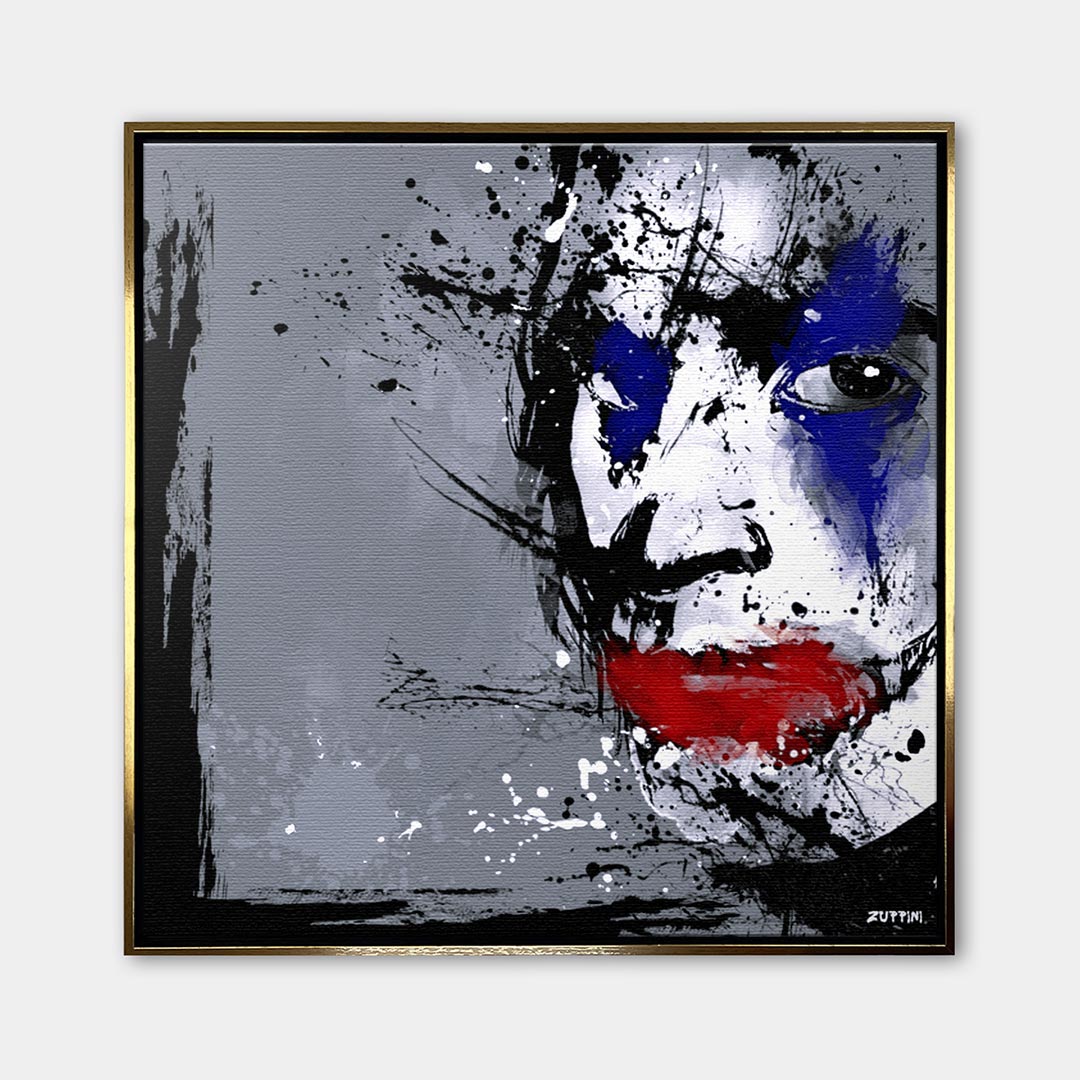Mad Smile – Płótno – Złota rama – Huephant