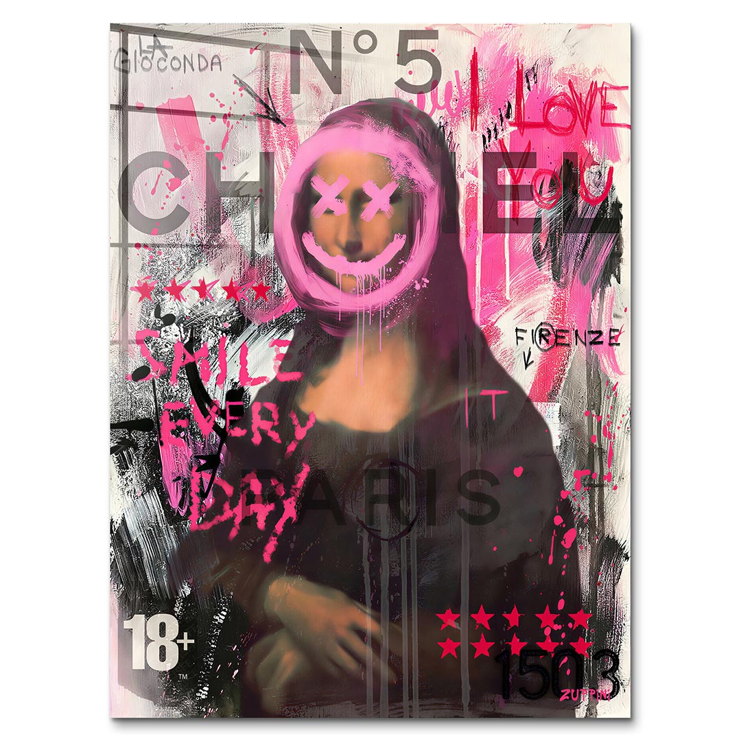 Mona Lisa Smile – Szkło akrylowe – Bez ramy – Huephant