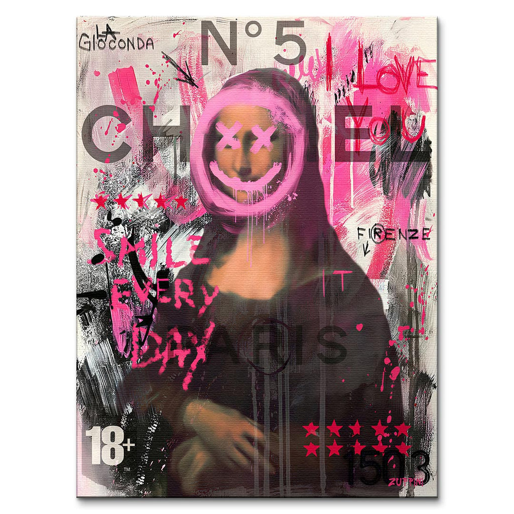 Mona Lisa Smile – Płótno – Bez ramy – Huephant