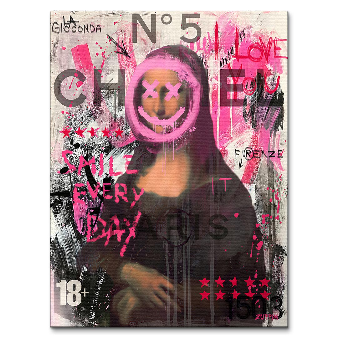 Mona Lisa Smile – Płótno – Bez ramy – Huephant