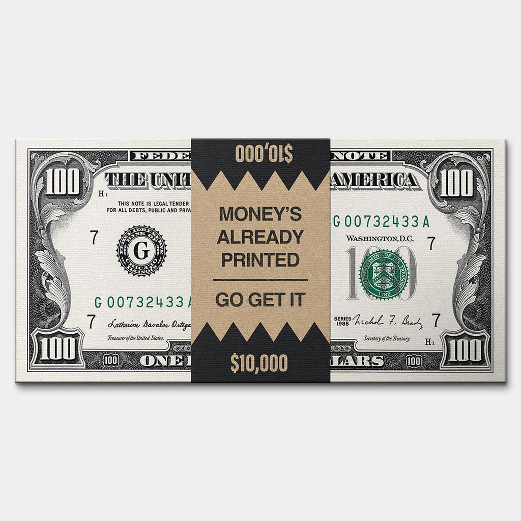 Obraz Money's Already Printed – Płótno – Bez ramy – Huephant