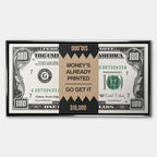 Obraz Money's Already Printed – Płótno – Srebrna rama – Huephant