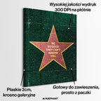 Obraz motywacyjny na płótnie z gwiazdą i napisem „Be so good they can’t ignore you”, idealny do biura lub nowoczesnego wnętrza