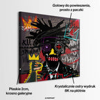 Obraz na płótnie Basquiat Legend 2, sztuka nowoczesna w stylu neoekspresjonizmu, wydruk galeryjny Huephant, limitowana edycja.