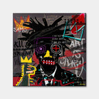 Obraz na płótnie Basquiat Legend 2, sztuka nowoczesna w stylu neoekspresjonizmu, wydruk galeryjny Huephant, limitowana edycja.