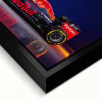 Obraz na płótnie F1 Red bull – bolid Formuły 1 Red Bull Racing w barwach granatowo-czerwonych, symbol prędkości i wyścigowej pasji.