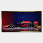 Obraz na płótnie F1 Red bull – bolid Formuły 1 Red Bull Racing w barwach granatowo-czerwonych, symbol prędkości i wyścigowej pasji.