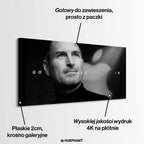 obraz na płótnie steve jobs go all in motywacyjny czarno bialy minimalizm