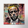 Obraz na płótnie Godfather Pop Icon. Nowoczesny pop-art i street-art z twarzą Don Corleone. Ekskluzywny wydruk galeryjny idealny do biura i salonu.