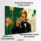 Obraz na płótnie Leonardo DiCaprio The Great Gatsby Toast - elegancki toast, symbol luksusu i sukcesu, inspirowany filmem Wielki Gatsby i Wilk z Wall Street.