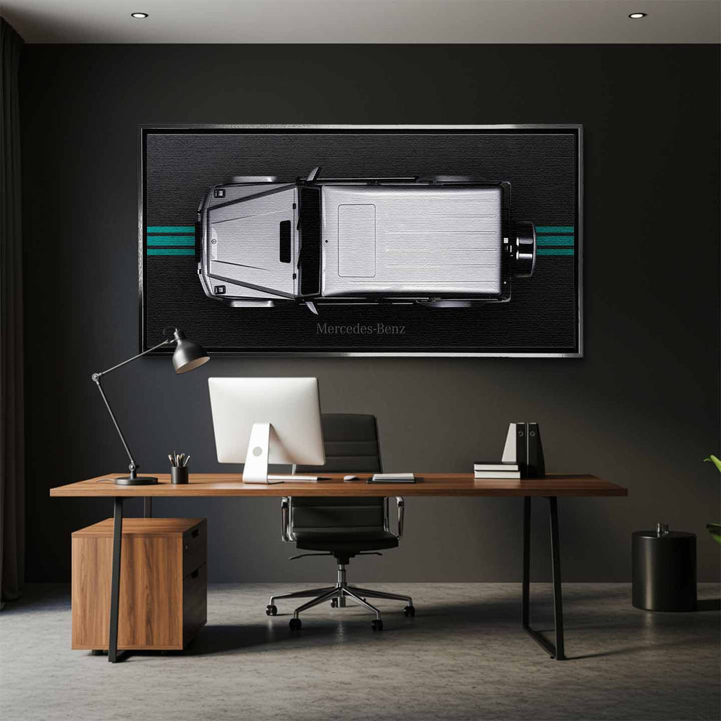Obraz na płótnie Mercedes G63 AMG widok z góry – nowoczesny obraz G Wagon w stylu premium.