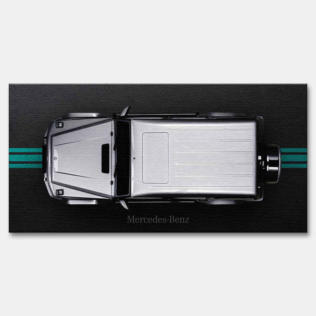 Obraz na płótnie Mercedes G63 AMG widok z góry – nowoczesny obraz G Wagon w stylu premium.