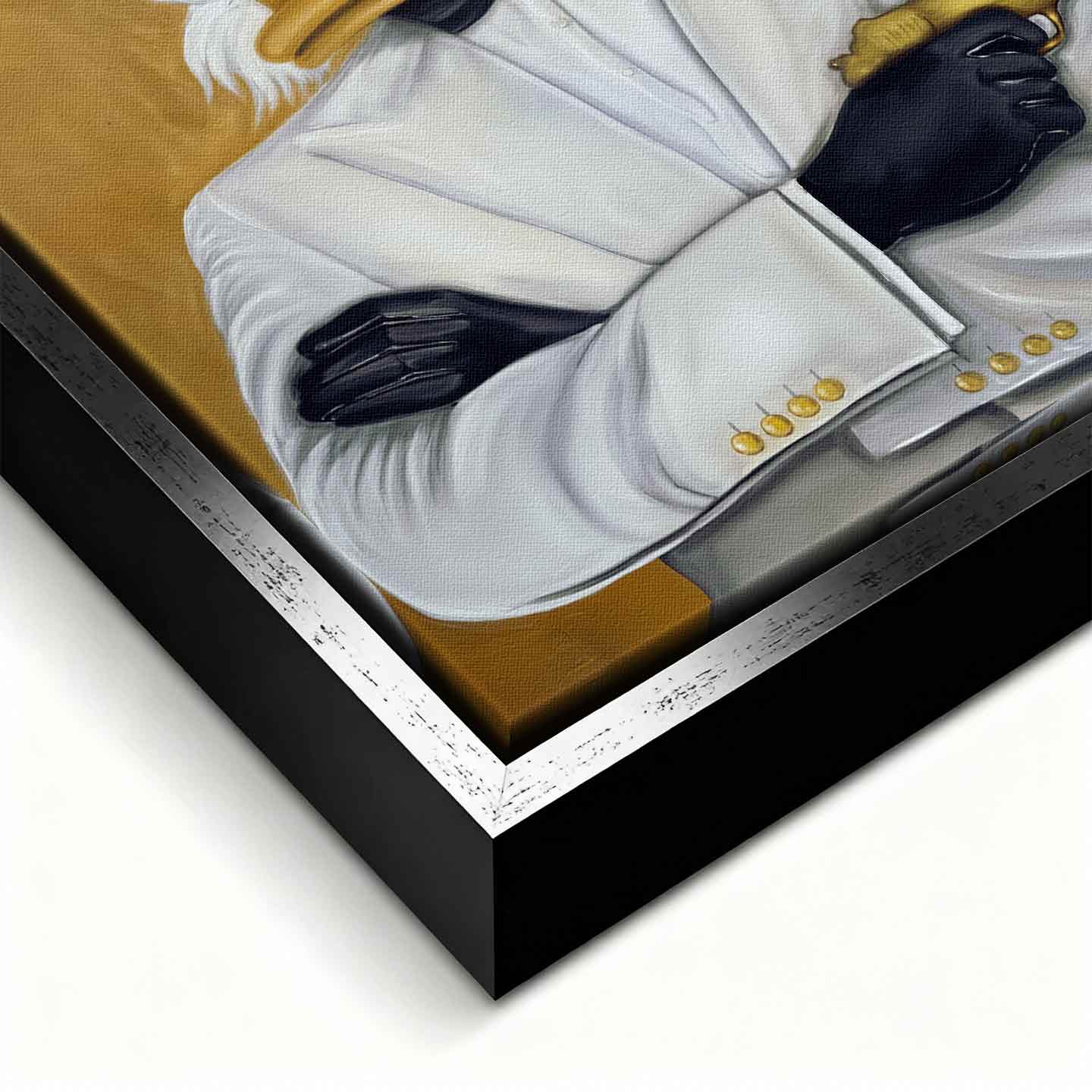 Obraz Sknerus McKwacz na płótnie Bond Duck, Sknerus McKwacz jako agent 007, złota sztuka ścienna, wydruk galeryjny Huephant.