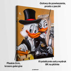 Obraz Sknerus McKwacz na płótnie Ducks in Black, złoto, styl luksusowy, wydruk galeryjny Huephant, pop art.