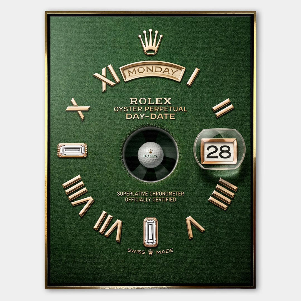 Tee Time – Płótno – Złota rama – Huephant