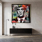 Nowoczesny obraz na płótnie Thomas "Fu**in" Shelby. Wydruk galeryjny w stylu street art z graffiti, motywacyjny obraz do biura i salonu.