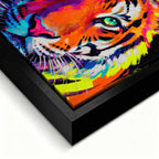 Kolorowy obraz na płótnie z tygrysem Tiger Pop Art – portret tygrysa w intensywnych barwach, symbol siły, odwagi i indywidualizmu