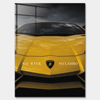 Obraz No Risk Yellow Bull – Szkło akrylowe – Bez ramy – Huephant