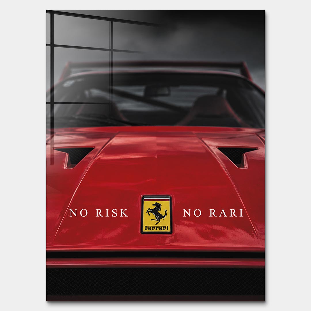 Obraz No Risk Red Legend – Szkło akrylowe – Bez ramy – Huephant