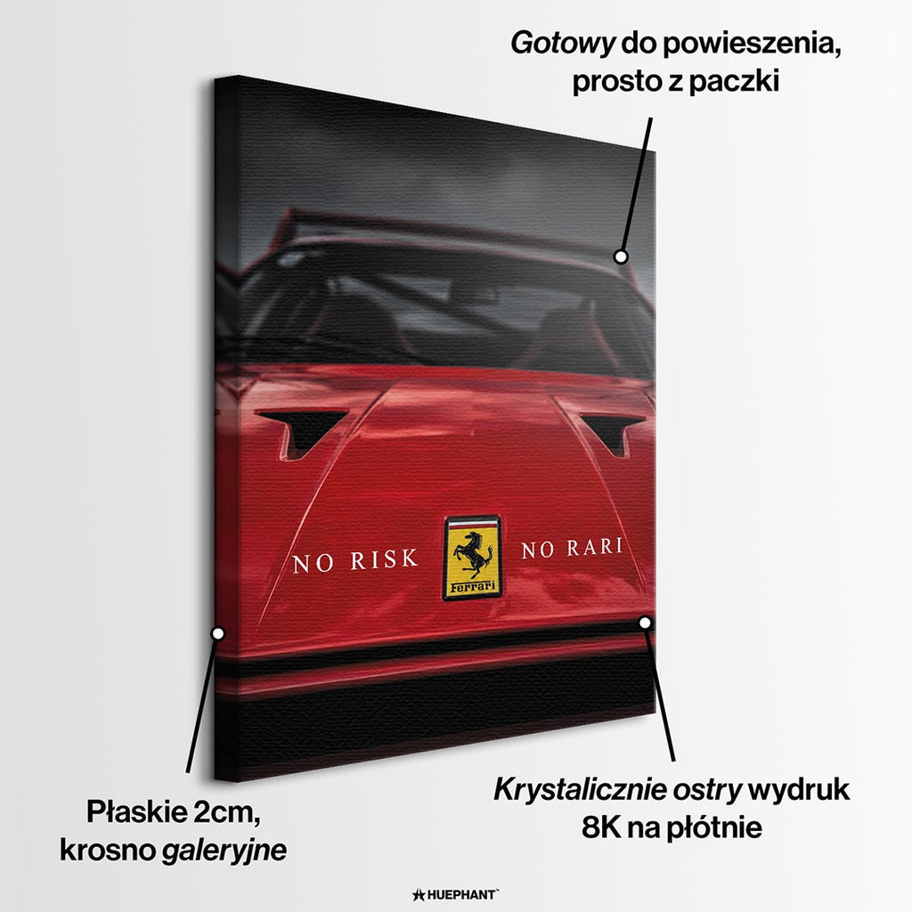 Obraz No Risk Red Legend – informacje o wykonaniu – Huephant