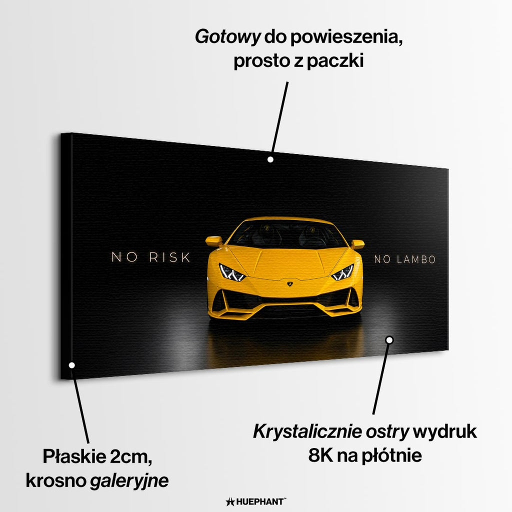 Obraz No Risk No V12 – informacje o wykonaniu – Huephant