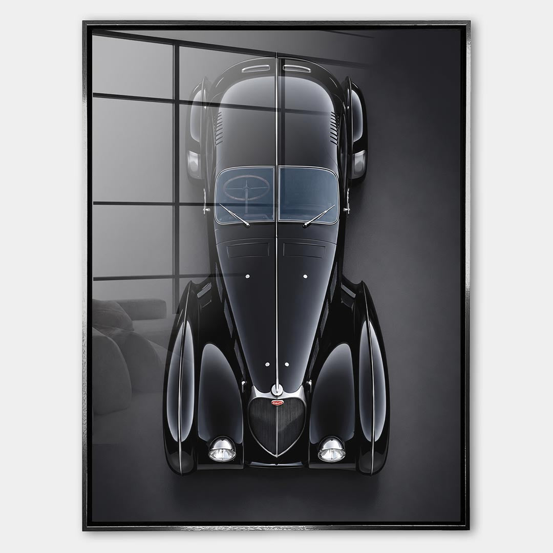 Obraz Noir Coupe – Szkło akrylowe – Srebrna rama – Huephant