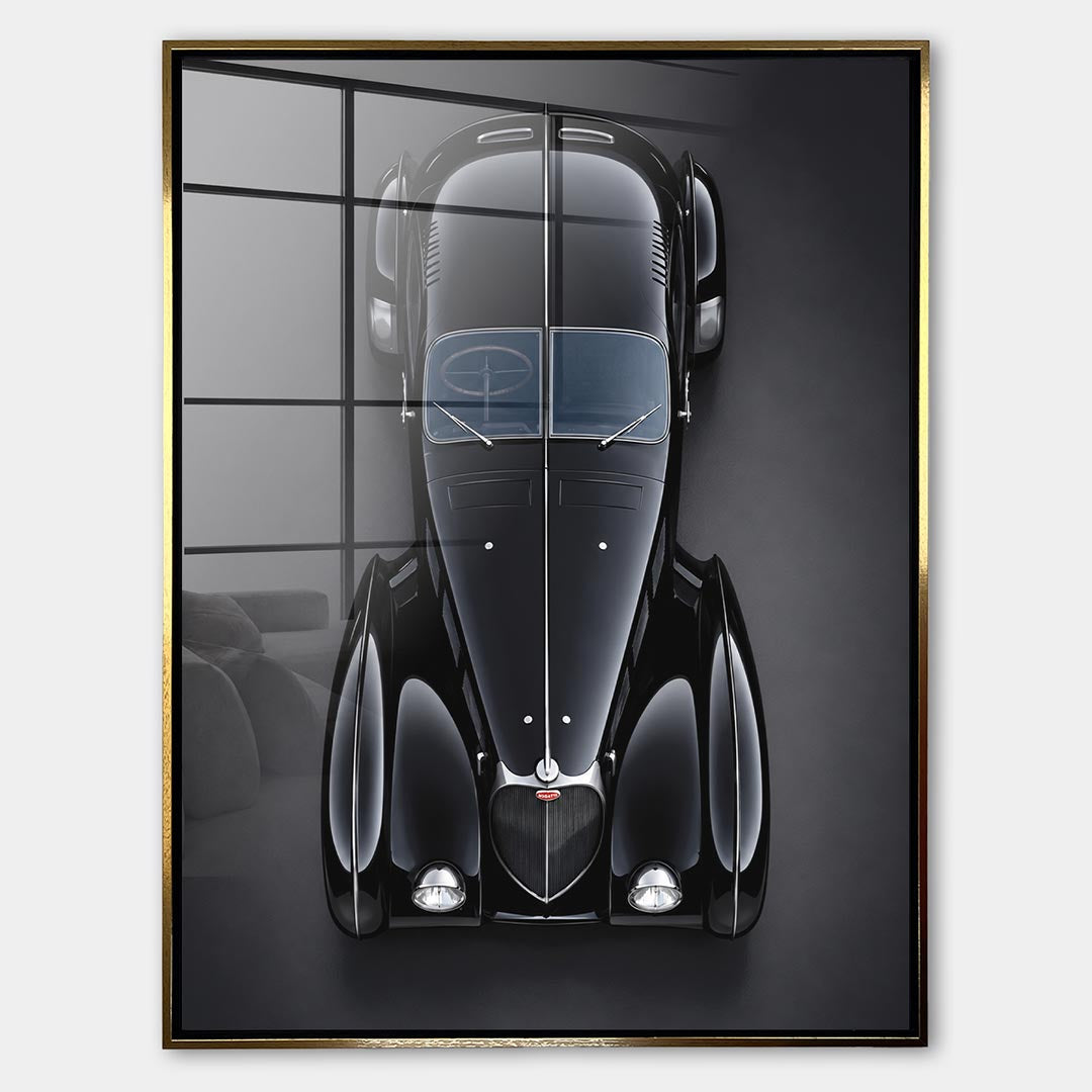 Obraz Noir Coupe – Szkło akrylowe – Złota rama – Huephant