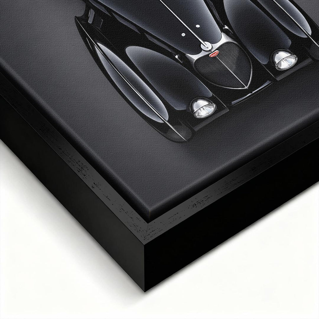 Obraz Noir Coupe – czarna rama – ujęcie pod kątem – Huephant