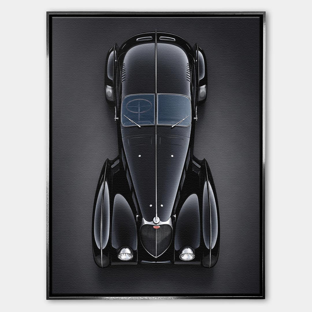 Obraz Noir Coupe – Płótno – Srebrna rama – Huephant