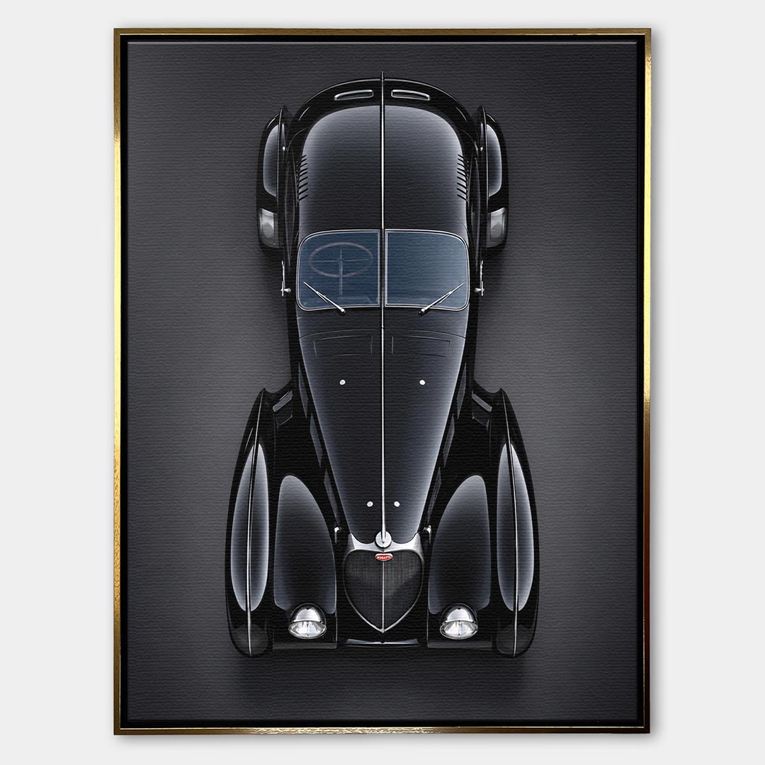 Obraz Noir Coupe – Płótno – Złota rama – Huephant