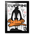 Orange Beak – Szkło akrylowe – Bez ramy – Huephant